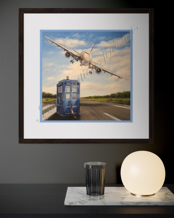 Imaginations fine arts.  Who put that there. Printed on Archival Matt Marrutt paper and using high definition inks.  Double mounted and shrink wrapped ready for framing. Print taken from Painting oil on canvas  by the artist David Hutton.