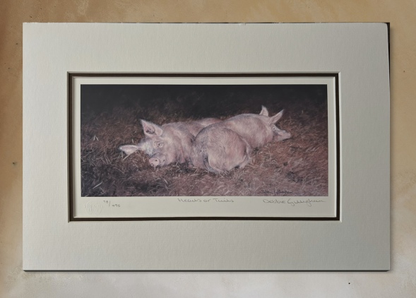 Imaginations fine arts. Heads or Tails. Limited edition print double mounted and ready for framing
