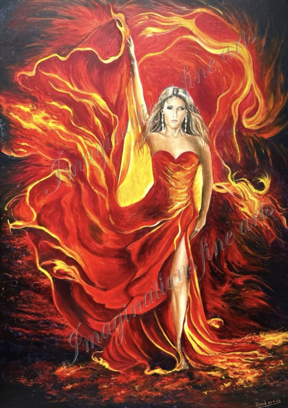 Imaginations fine arts. Original oil painting on canvas by the artist David Hutton